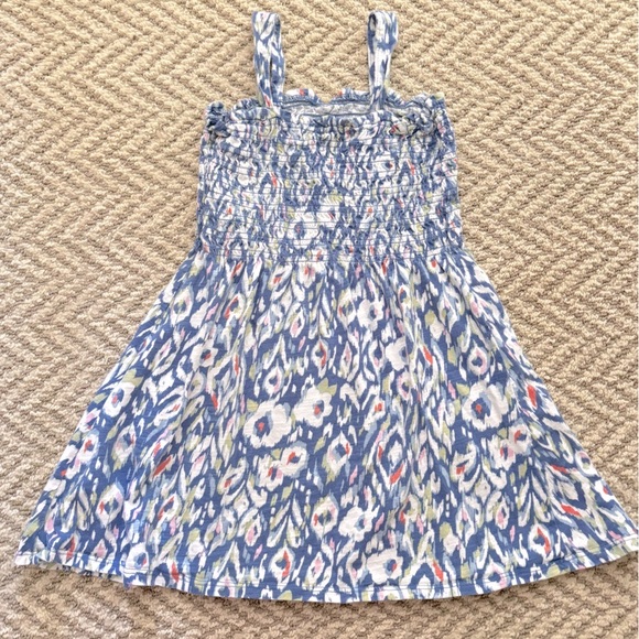 EUC OshKosh B’gosh Girls Blue Floral Print Cotton Play Dress (5T) - Picture 5 of 5